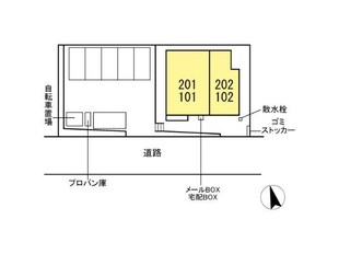 カーサフェリーチェⅡ（D)の物件外観写真